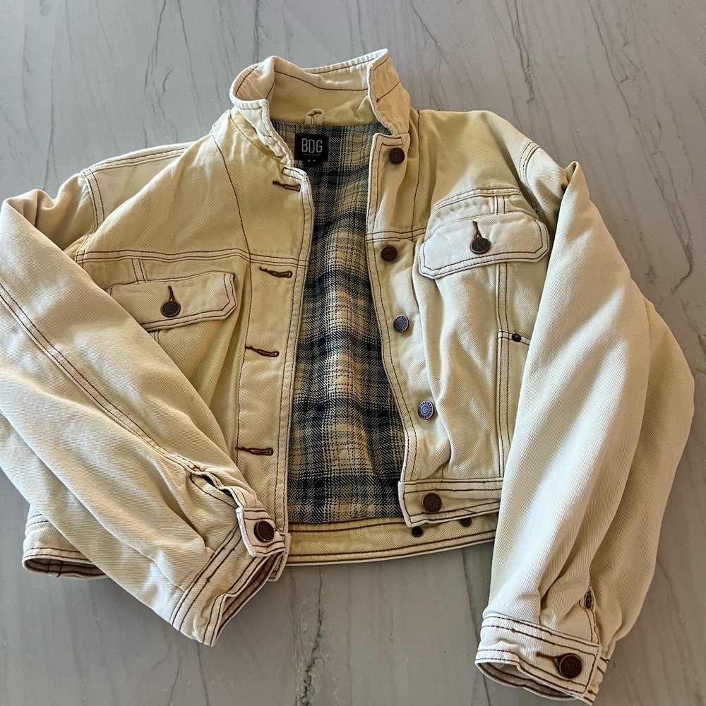 BDG Women's Cropped Yellow Denim Jacket